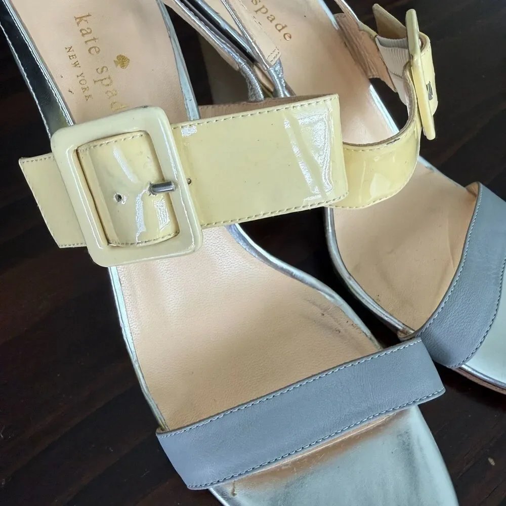 Kate Spade New York Vero Cuoio Slingback Wedge Heel Size 8.5B Made In Italy